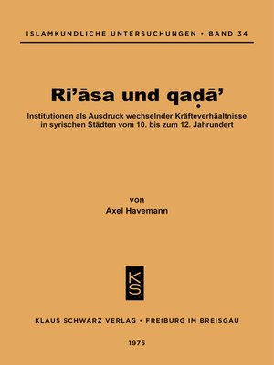 cover image of Ri'asa und qada'